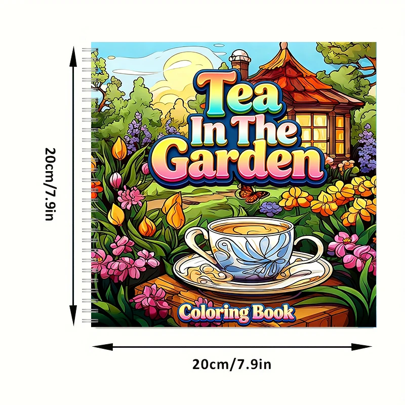 Tea In The Gardens Coloring Bo - Adult Coloring Book Stress Relief 评论和价格