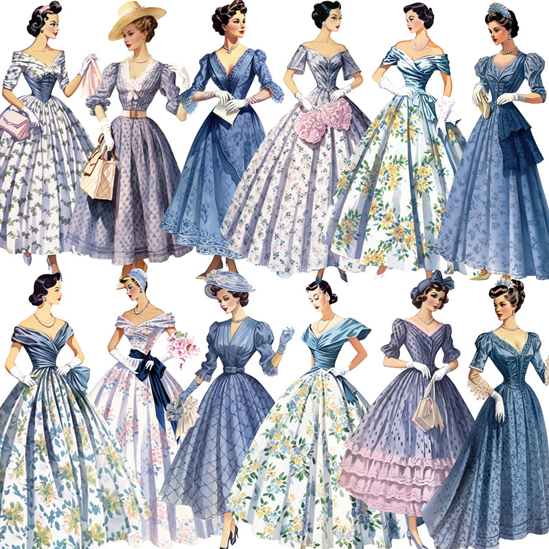 Retro Lady Stickers Crafts And - Stationery Books 评论和价格