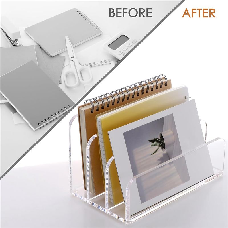 Voltvibe-3 Sections Clear Acry - Clear Acrylic Book Stand Holder 评论和价格